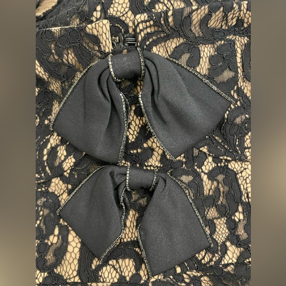 Self Portrait Black Cord Lace Midi Dress - Picture 3 of 4